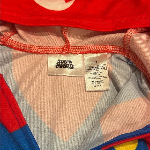 Nintendo Super Mario Bros. Zip-Up Pajama Size 2T - Picture 7 of 8